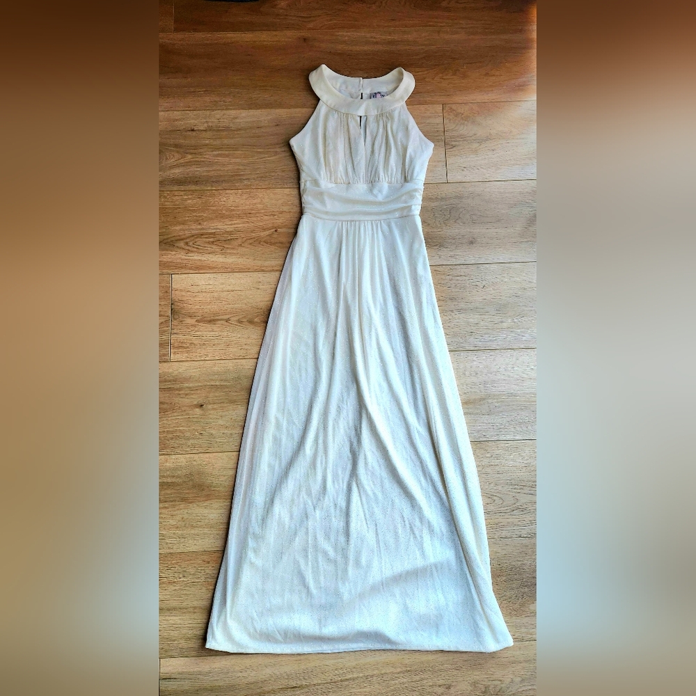 Storm Strapless Cream Maxi Dress